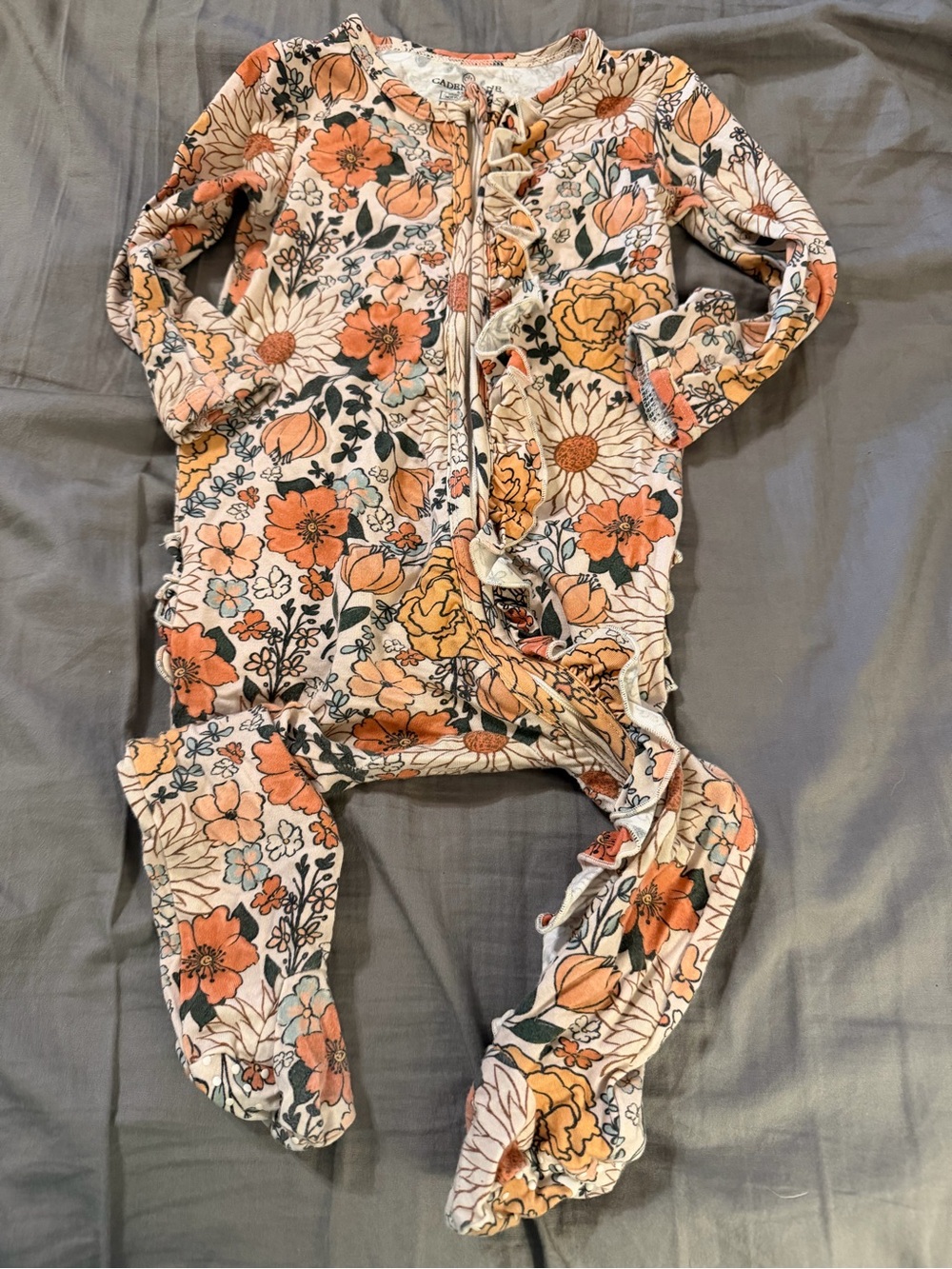 Caden Lane Floral Infant Zippy